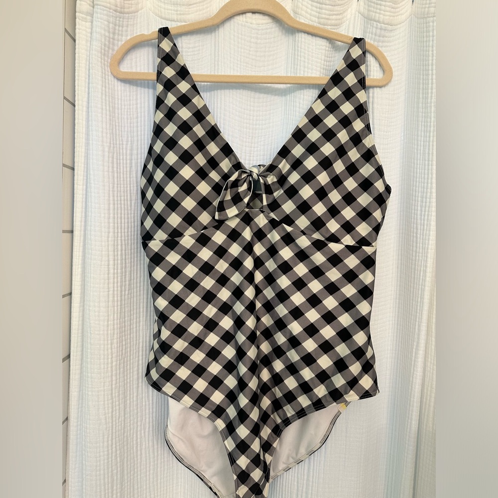 Summersalt Gingham Jetsetter One-Piece Swimsuit - Size 14 - excellent used cond.